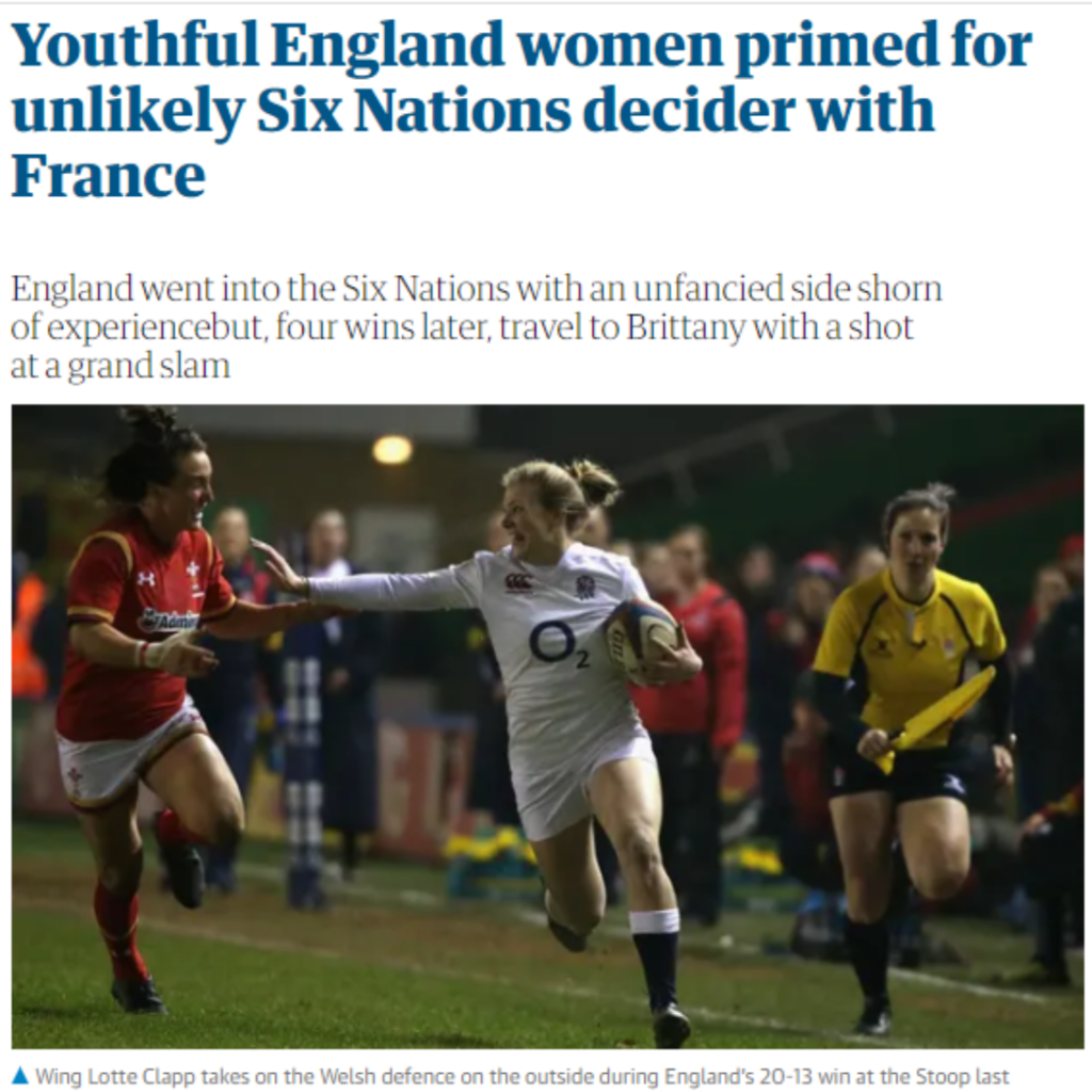 Guardian rugby article